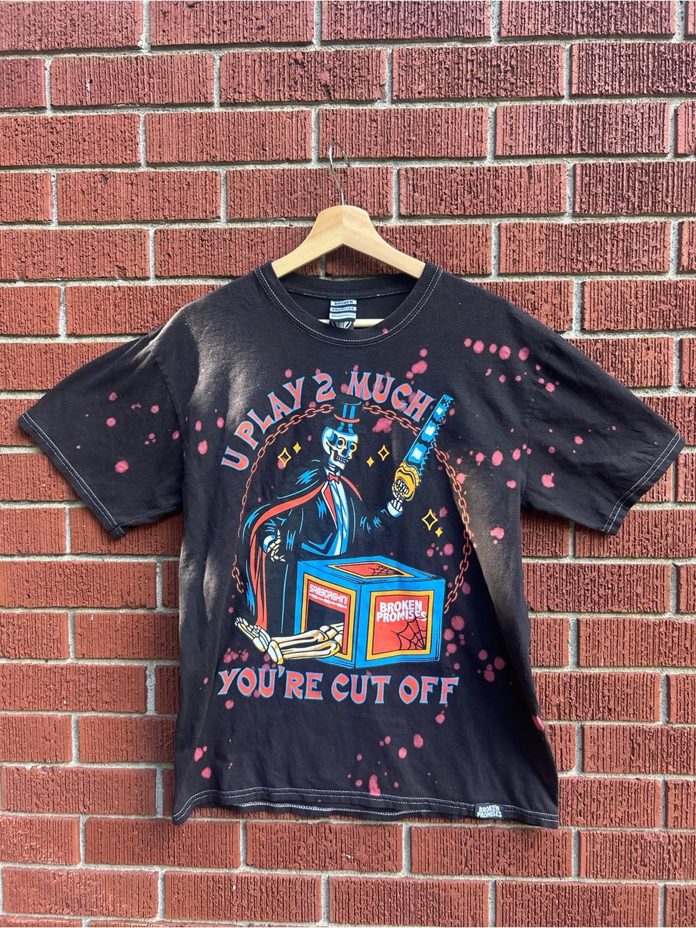 Broken Promises “You’re Cut Off” Graphic T-Shirt Black Medium